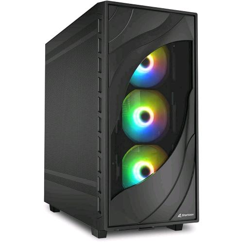 SHARKOON REBEL C80M RGB CASE GAMING CON FRONTALE IN VETRO TEMPERATO ILLUMINAZION