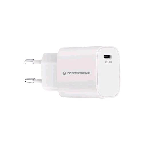 CONCEPTRONIC ALTHEA14W CARICABATTERIE DA RETE PD 20 W 1 PORTA USB-C BIANCO