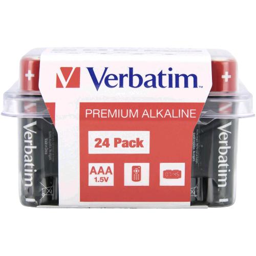 VERBATIM PREMIUM ALKALINE BATTERIE MINISTILO AAA 1.5 V MAXI PACK CONF DA 24 Pz.
