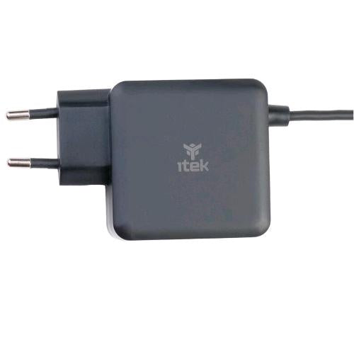 ITEK ITNBAW65 ALIMENTATORE UNIVERSALE PER NOTEBOOK GaN 65 W SUPER SLIM 8 CONNETT