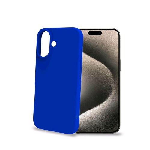 CELLY APPLE iPHONE 16 COVER CROMO IN TPU BLU