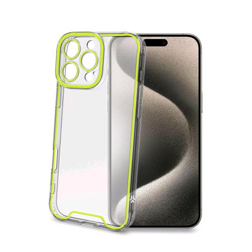 CELLY APPLE iPHONE 16 PRO MAX COVER GLOW IN TPU TRASPARENTE/GIALLO