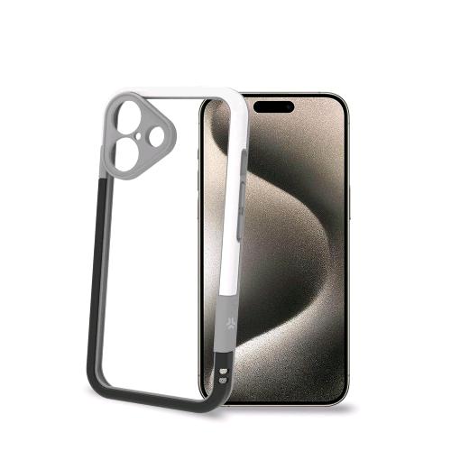 CELLY APPLE iPHONE 16 BUMPER IN TPU BLACK/WHITE