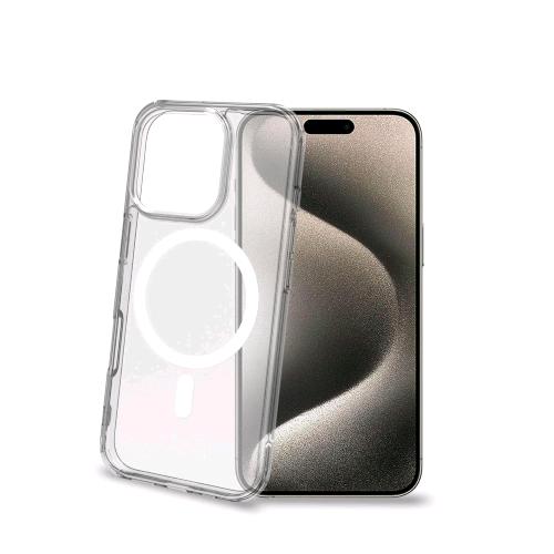 CELLY APPLE iPHONE 16 PRO COVER IN MORBIDO TPU TRASPARENTE COMPATIBILE MagSafe M