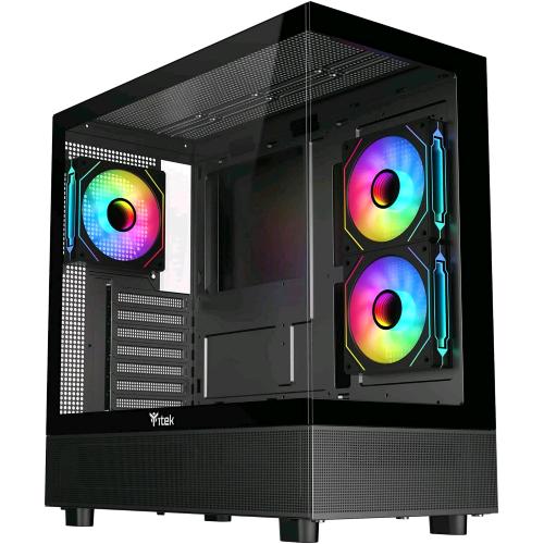 ITEK SHOWBUI 42B CASE GAMING TOWER ATX 3 x 12cm ARGB FAN 2 x USB-C 3.0 PANNELLO