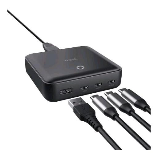 TRUST MAXO 100 DESKTOP CHARGER CARICABATTERIE DA TAVOLO PD 100 W 4 PORTE - 3 x U