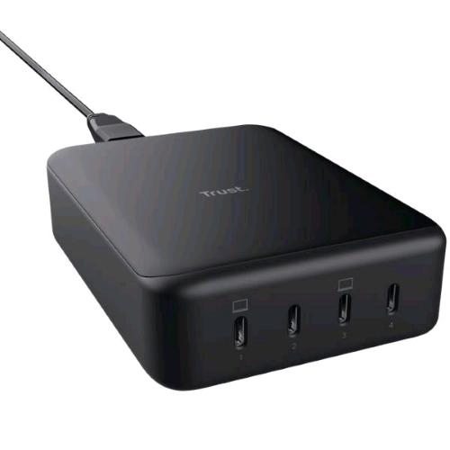 TRUST MAXO 240 DESKTOP CHARGER CARICABATTERIE DA TAVOLO GaN PD 240 W 4 PORTE - 4