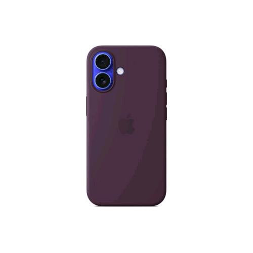 APPLE iPHONE 16 SILICONE CASE COVER MagSafe IN SILICONE PRUGNA