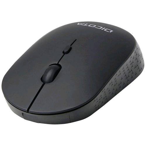 DICOTA SILENT V2 MOUSE OTTICO WIRELESS RF 2.4GHz CLICK SILENZIOSO AMBIDESTRO 3 T