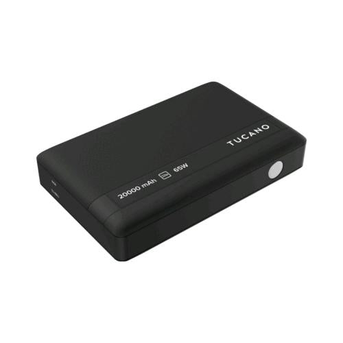 TUCANO POWERBANK PER NOTEBOOK 20.000mAh 65W ULTRASOTTILE 3 USCITE - 2 x USB-C -