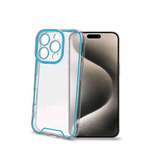 CELLY APPLE iPHONE 16 PRO CUSTODIA IN TPU TRASPARENTE CON BORDI CHE SI ILLUMINAN