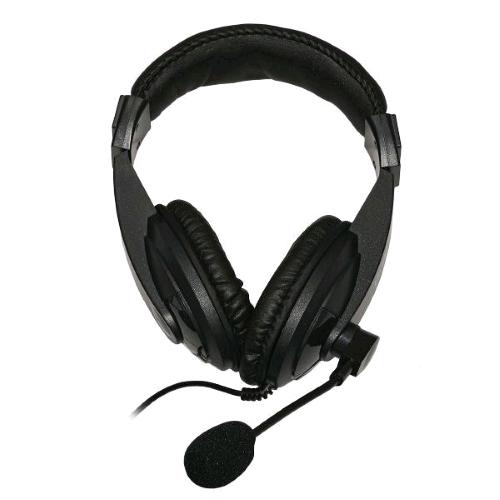 LINK CUFFIA AUDIO CON MICROFONO ORIENTABILE CONNETTORE JACK 3.5mm NERO