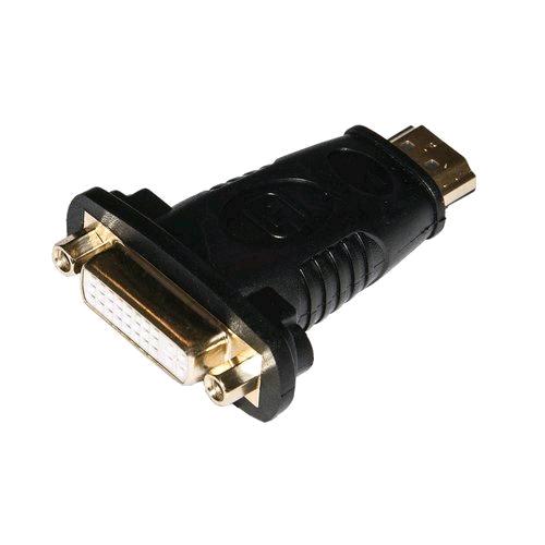 LINK ADATTATORE DA HDMI MASCHIO A DVI 24+5 PIN FEMMINA BIDIREZIONALE NERO