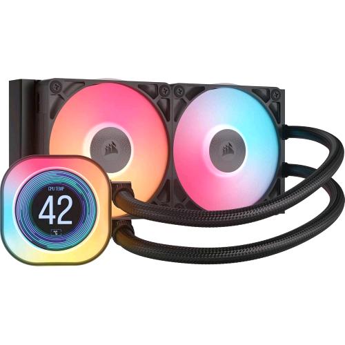 CORSAIR iCUE LINK TITAN 240 RX RGB LCD CPU LIQUID COOLER FLOWDRIVE 2 VENTOLE RX1