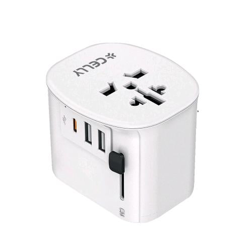 CELLY MULTIPLUG TRAVEL CHARGER 30 W CARICABATTERIE UNIVERSALE PER TUTTE LE PRESE