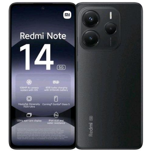 XIAOMI REDMi NOTE 14 5G DUAL SIM 6.67" OCTA CORE 256GB RAM 8GB 5G ITALIA MIDNIGH