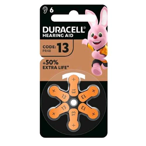 DURACELL EASYTAB 13 BATTERIE ZINCO AIR 1.45 V PER APPARECCHI ACUSTICI ARANCIO CO