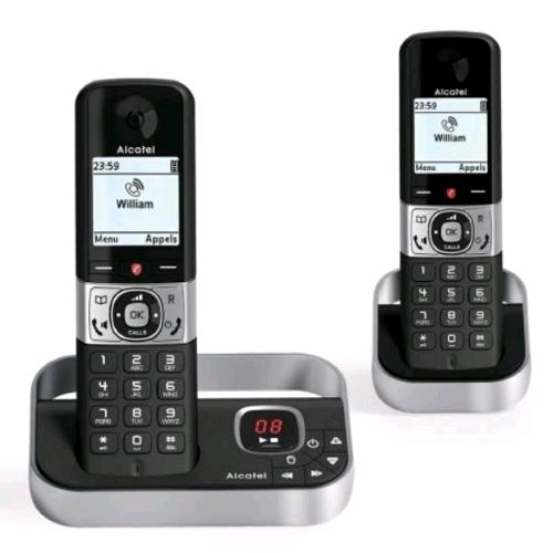 ALCATEL F890 VOICE DUO TELEFONO CORDLESS DECT CON SEGRETERIA TELEFONICA + 1 AGGI
