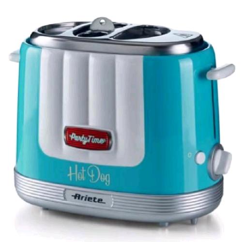 ARIETE HOT DOG MAKER CUOCI WURSTEL SCALDA PANINI 650W 5 LIVELLI DI COTTURA CELES