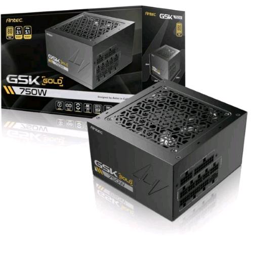 ANTEC GSK750 EC ALIMENTATORE 750 W ATX 3.1 80 PLUS GOLD PFC ATTIVO MODULARE NERO