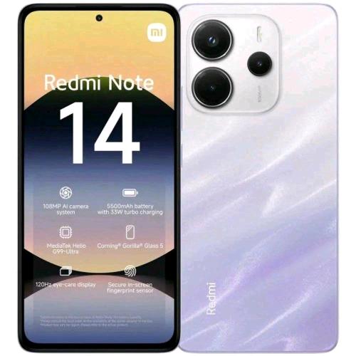 XIAOMI REDMi NOTE 14 DUAL SIM 6.67" OCTA CORE 128GB RAM 6GB 4G LTE EUROPA MIST P
