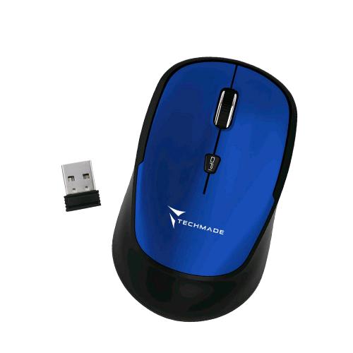 TECHMADE TM-XJ35-BL MOUSE OTTICO WIRELESS 2.4GHz 8.000-1.600 DPI REGOLABILI CON