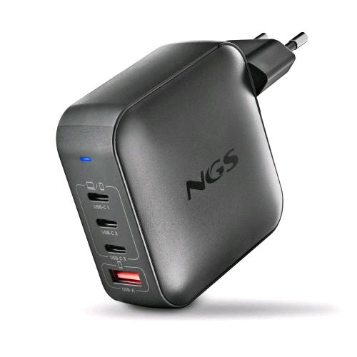 NGS BUD CARICABATTERIE DA RETE 165 W 3 x USB-C 1 x USB-A PER SMARTPHONE NOTEBOOK