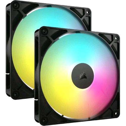 CORSAIR RS140 ARGB KIT 2 VENTOLE 140mm PWM NERO
