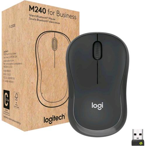 LOGITECH M240 FOR BUSINESS MOUSE WIRELESS SILENZIOSO,RICEVITORE USB SECURE LOGI