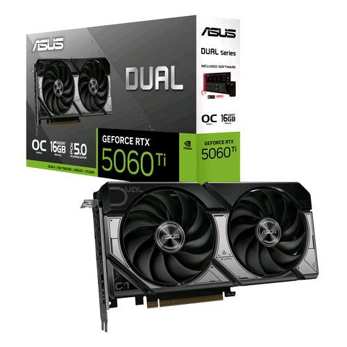 ASUS DUAL GEFORCE RTX 5060 Ti 16GB GDDR7 OC EDITION DLSS4 DUAL FAN PCI Express 5
