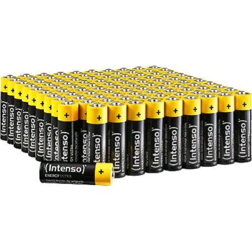 INTENSO ULTRA BATTERIE AA LR6 STILO 1.5 V MAXI 10 CONFEZIONI DA 10Pz. TOT 100Pz.
