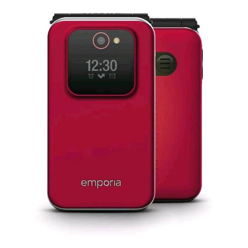 EMPORIA JOY V228 V3 SENIOR PHONE 2G 2.8" CLAMSHELL USB-C FOTOCAMERA ITALIA RED