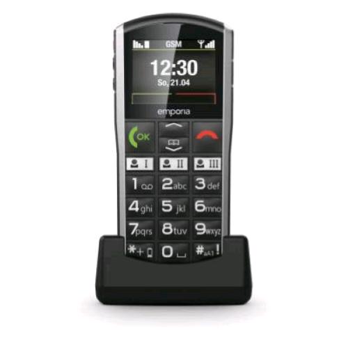 EMPORIA SIMPLICITY V3 SENIOR PHONE 2" TASTI GRANDI 2G RADIO FM BLUETOOTH NERO AR