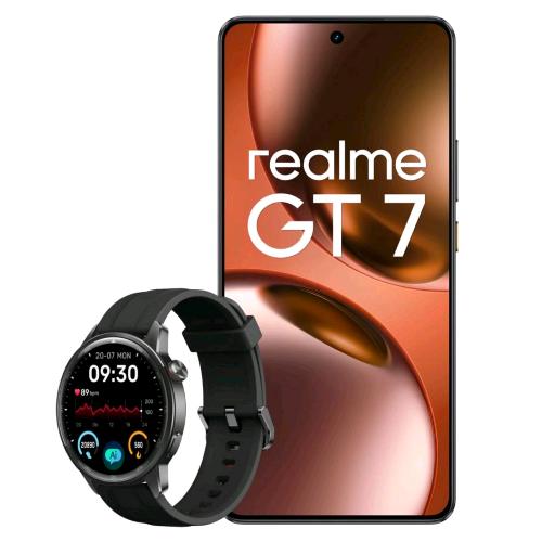 REALME GT7 5G DUAL SIM 6.78" OCTA CORE 512GB RAM 12GB 5G ITALIA BLACK + WATCH S2