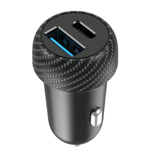 CELLY CAR CHARGER CARICABATTERIE DA AUTO POWER DELIVERY 35 W 2 USCITE USB-A/USB-