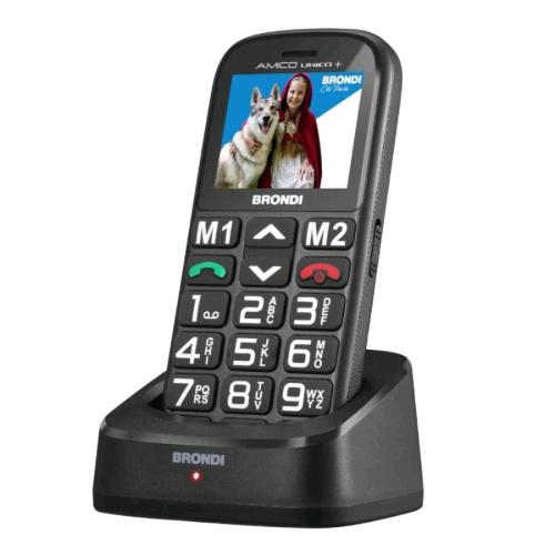 BRONDI AMICO UNICO+ DUAL SIM 2" SENIOR PHONE TASTO SOS MEMORIE RAPIDE ANNUNCIO V