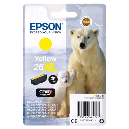 EPSON 26 XL CARTUCCIA INK-JET 9.7 ML GIALLO