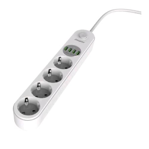 ENERGIZER MULTIPRESA 4 SCHUKO + 4 USB PROTEZIONE CONTRO LE SOVRATENSIONI INTERRU