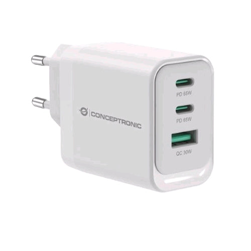 CONCEPTRONIC ALTHEA21W65 CARICABATTERIE DA RETE USB PD GaN a 3P da 55 W USB-C x