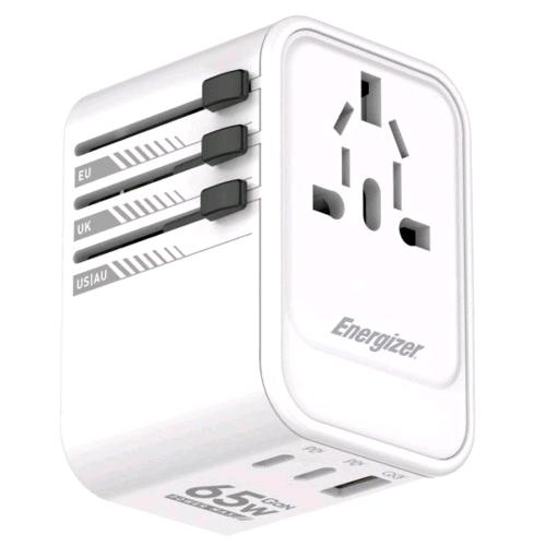 ENERGIZER ETC650 PRESA DA VIAGGIO INTERNAZIONALE PD 65W 2 x USB-C 1 x USB-A TRAV