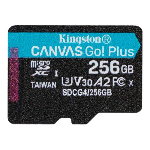 KINGSTON CANVAS GO PLUS GEN4 256GB microSDXC A2 / Video Class V30 / UHS-I U3 / C