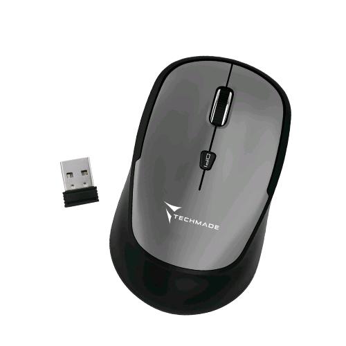TECHMADE TM-XJ35-GY MOUSE WIRELESS 2.4GHz 8.000-16.000 DPI REGOLABILI NERO/GRIGI