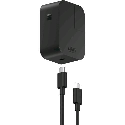 MICROSOFT SURFACE 45W POWER SUPPLY USB-C WALL CHARGER BLACK