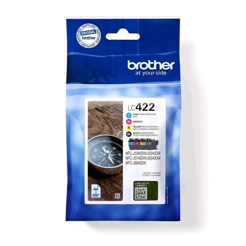 BROTHER LC422 VALUE PACK KIT CONFEZIONE DA 4 CARTUCCE INK NERO, GIALLO, CIANO, M