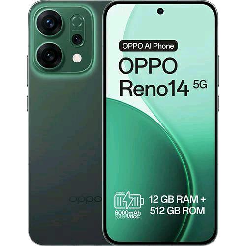 OPPO RENO 14 5G DUAL SIM 6.59" OCTA CORE 512GB RAM 12GB 5G ITALIA LUMINOUS GREEN