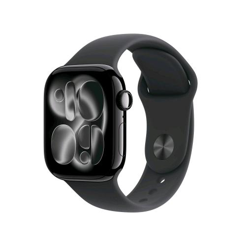 APPLE WATCH SERIES 11 GPS 42mm CASSA ALLUMINIO JET BLACK CON SPORT BAND NERO - M