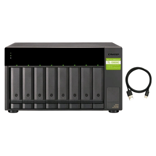QNAP TL-D800C NAS ARRAY 8 ALLOGGIAMENTI HDD/SSD SATA III 2.5"/3.5" 3.2 Gen 2 (3.