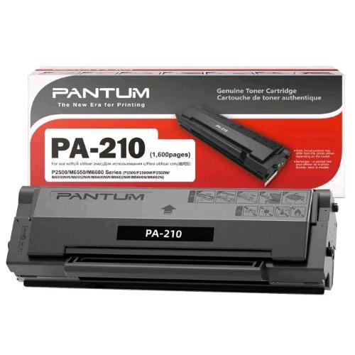 PANTUM PA-210EV TONER NERO PER P2500W M6500W M6550NW M6600NW 1.600 PAGINE