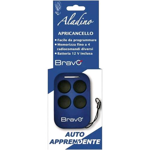 BRAVO ALADINO RADIOCOMANDO APRICANCELLO UNIVERSALE AUTOAPPRENDENTE 4 BANCHI MEMO