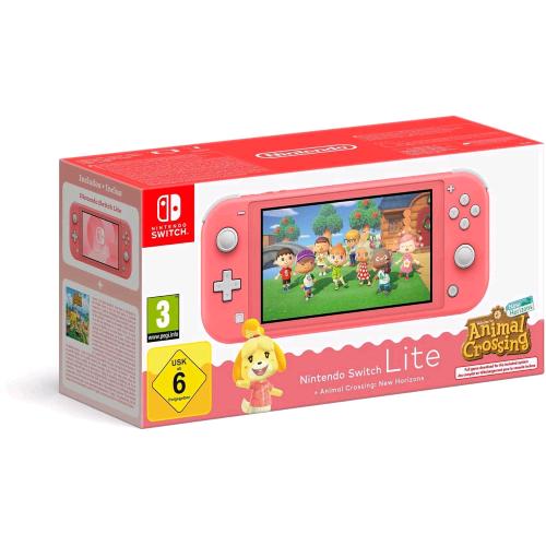 NINTENDO CONSOLE SWITCH LITE CORALLO + ANIMAL CROSSING: NEW HORIZONS